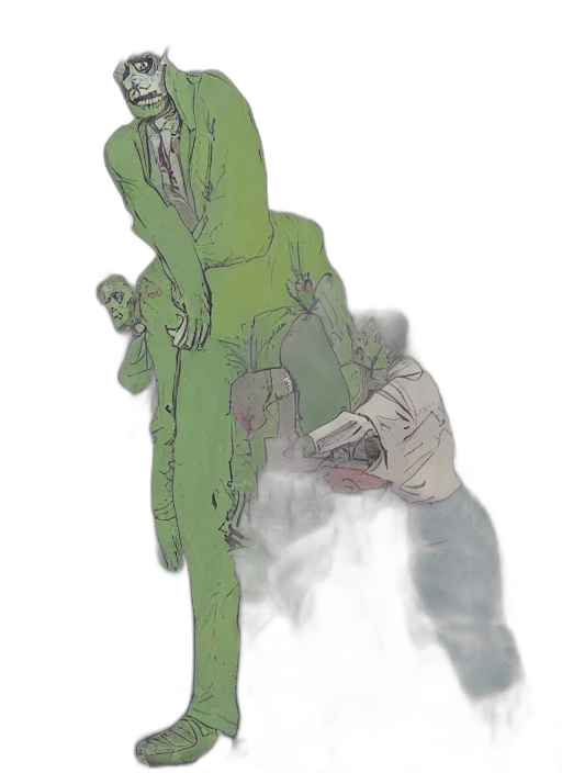 creature, dragon, mask, weapon transparent PNG cut-out