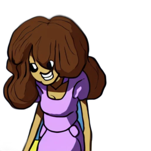 dress, hair, staff, face transparent PNG cut-out