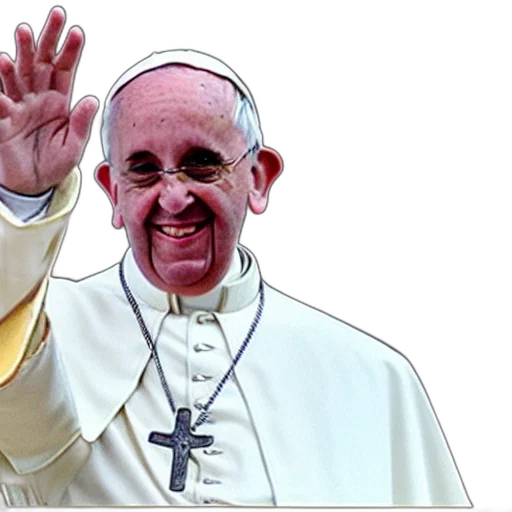 photorealistic, 3d render, pope, francis, teenager transparent PNG cut-out
