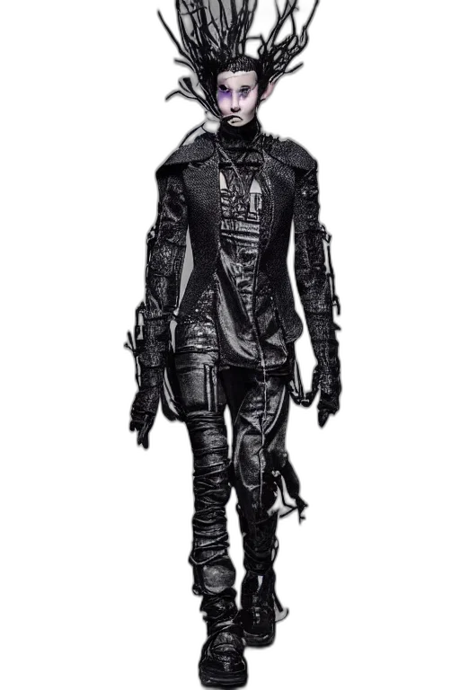 jacket, mask, concept art, cyberpunk transparent PNG cut-out