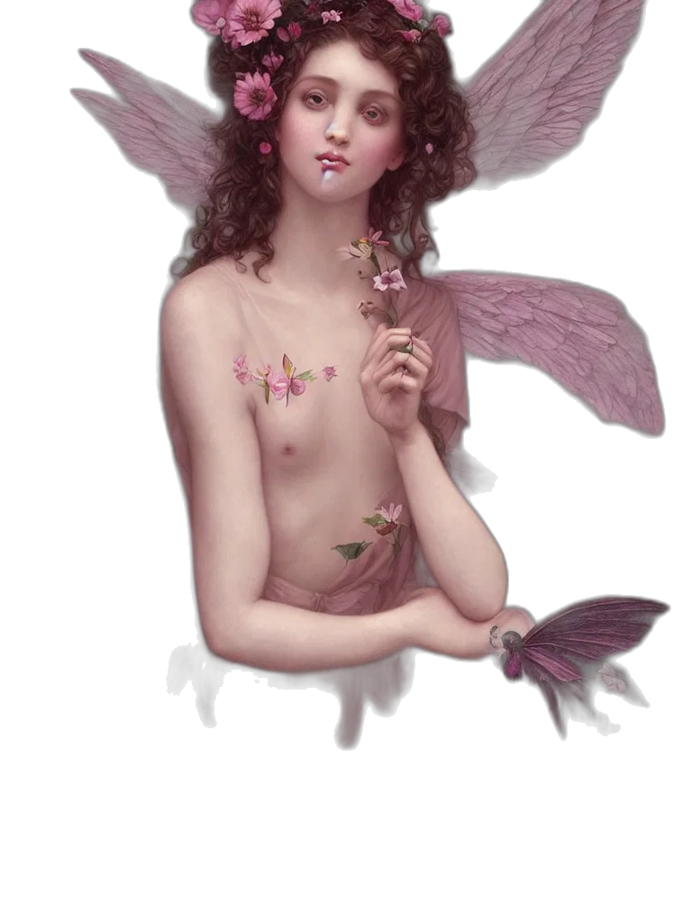 fantasy art, concept art, photorealistic, oil painting, pastel, dark, red, one transparent PNG cut-out