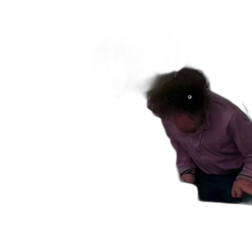 hair, staff, jacket, mask transparent PNG cut-out