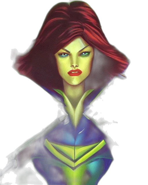 face, fantasy art, concept art, comic book art, pixel art, neon, green, colorful transparent PNG cut-out