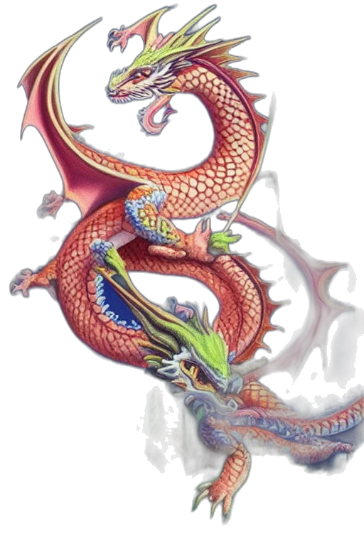 dragon, staff, sword, weapon, concept art, fantasy art, 3d render, photorealistic transparent PNG cut-out