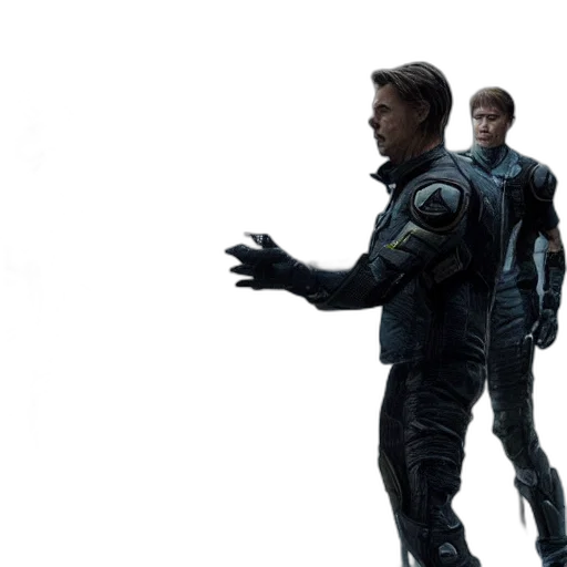 robot, concept art, 3d render, outer space transparent PNG cut-out