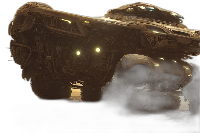 car, weapon, robot, concept art transparent PNG cut-out