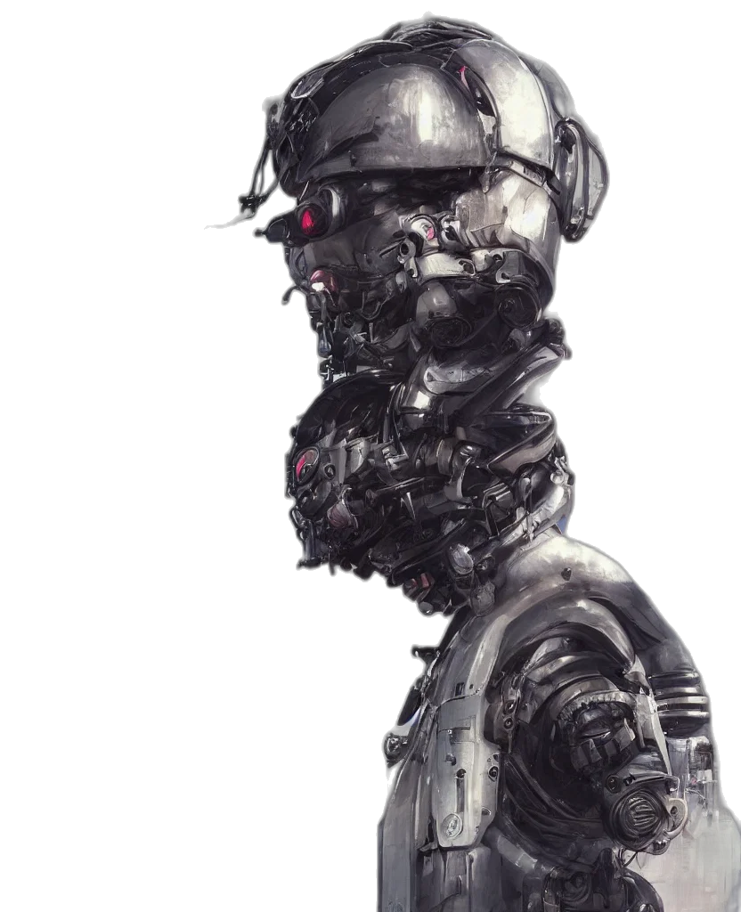 robot, mask, face, creature transparent PNG cut-out