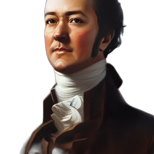 face, staff, photorealistic, oil painting transparent PNG cut-out