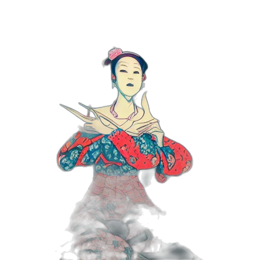 dress, staff, mask, sword, concept art, watercolor, fantasy art, pixel art transparent PNG cut-out