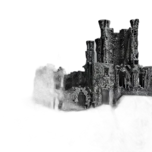 crown, building, sword, dragon, 3d render, concept art, photorealistic, fantasy art transparent PNG cut-out