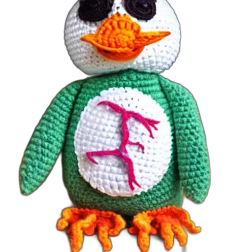 staff, jacket, crocheted, penguin, doll transparent PNG cut-out