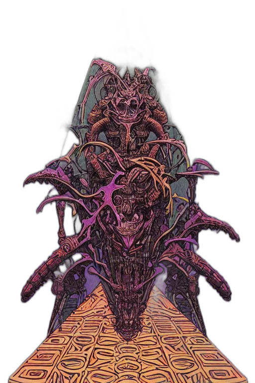 dragon, creature, mask, crown, concept art, fantasy art, pixel art, comic book art transparent PNG cut-out