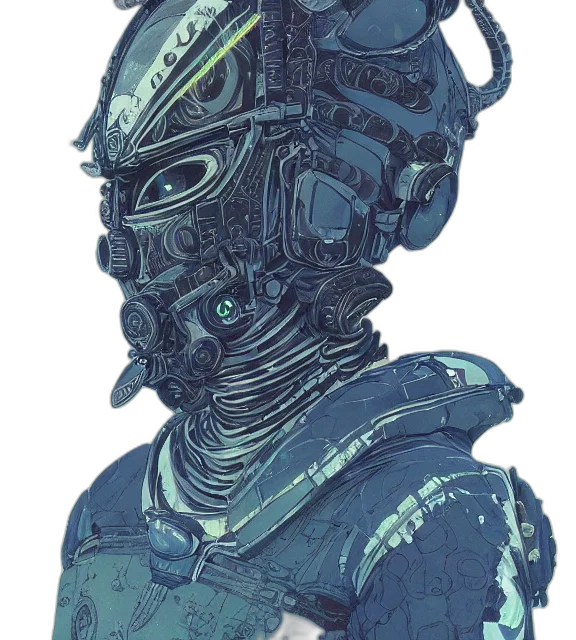 robot, mask, face, creature transparent PNG cut-out