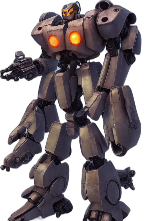 robot, weapon, concept art, 3d render transparent PNG cut-out
