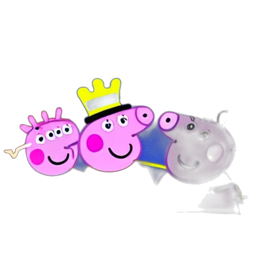crown, animal, concept art, 3d render, photorealistic, cartoon, peppa, pig transparent PNG cut-out