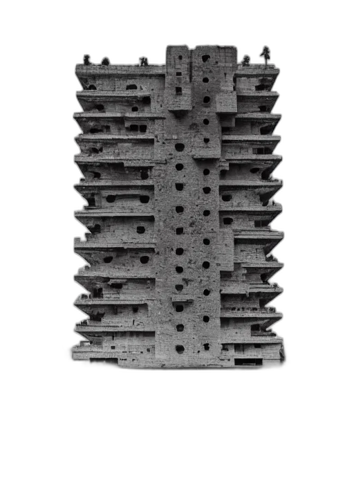 building, dress, furniture, weapon, 3d render, tower, babylon, brutalist transparent PNG cut-out