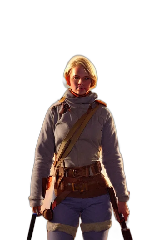 jacket, staff, weapon, face transparent PNG cut-out