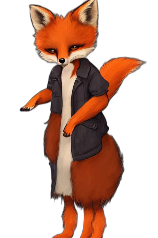 staff, jacket, animal, concept art, pixel art, cartoon, 3d render, red transparent PNG cut-out