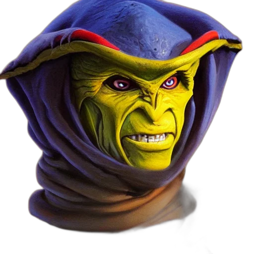 mask, face, hat, creature, concept art, 3d render, photorealistic, fantasy art transparent PNG cut-out