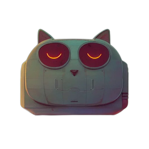 robot, mask, animal, creature, concept art, cyberpunk, 3d render, pixel art transparent PNG cut-out