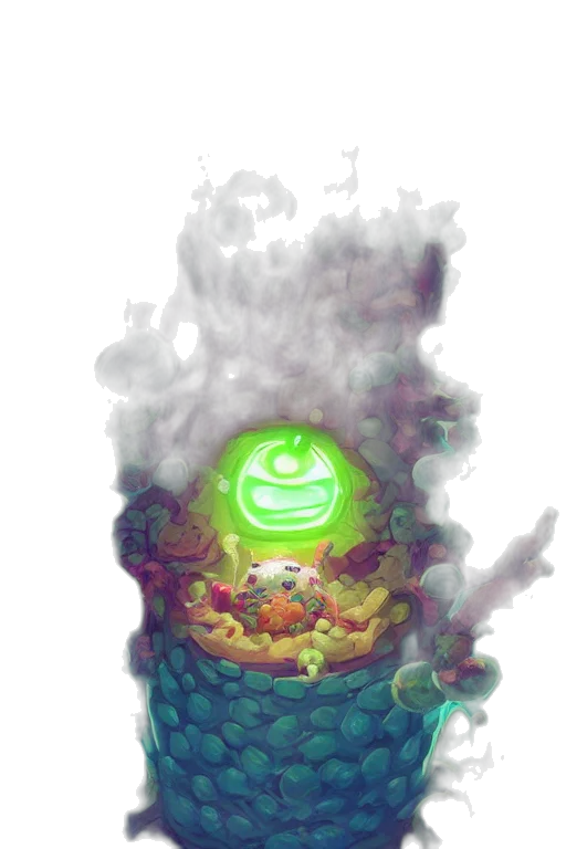 staff, mask, crown, bottle, concept art, fantasy art, pixel art, watercolor transparent PNG cut-out