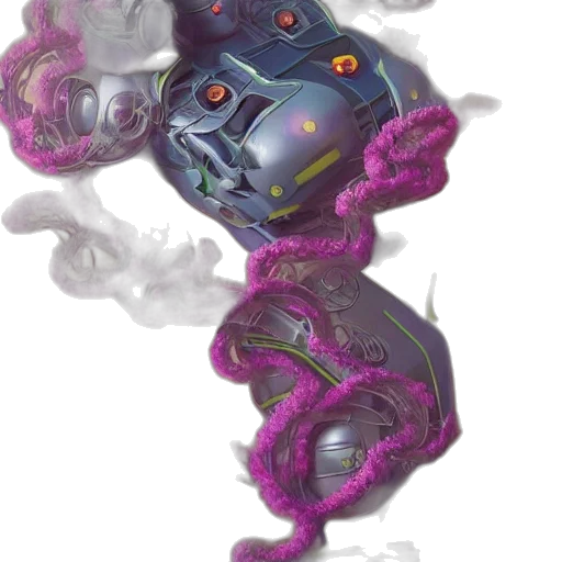 robot, weapon, creature, staff, concept art, fantasy art, cyberpunk, 3d render transparent PNG cut-out