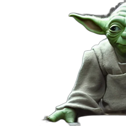 staff, 3d render, photorealistic, concept art, green, film, still, yoda transparent PNG cut-out