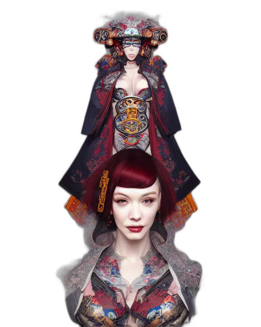 concept art, fantasy art, 3d render, photorealistic, red, dark, monochrome, portrait transparent PNG cut-out