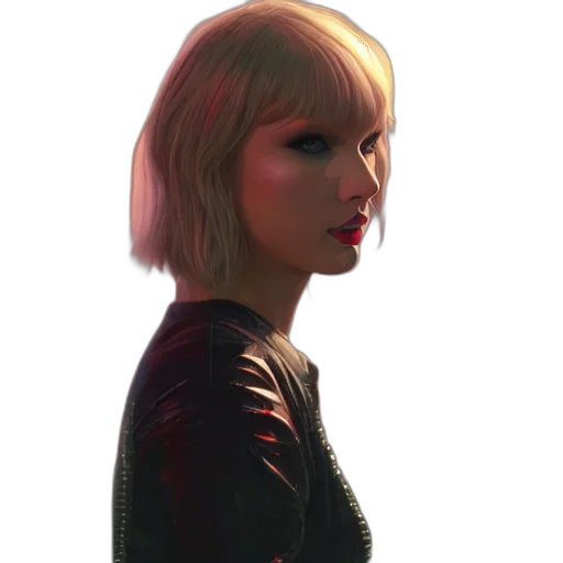 jacket, face, hair, concept art transparent PNG cut-out
