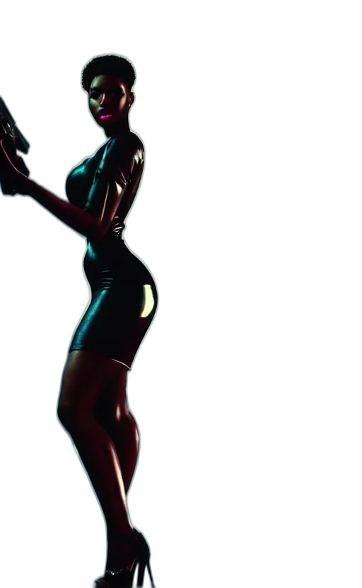 dress, weapon, robot, staff transparent PNG cut-out