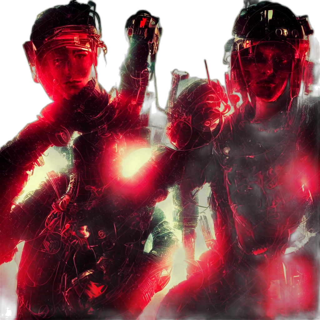 concept art, 3d render, comic book art, cyberpunk transparent PNG cut-out