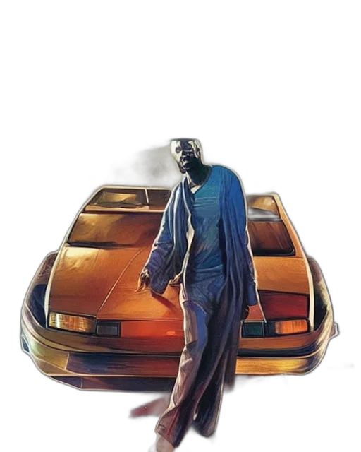 car, concept art, photorealistic, comic book art transparent PNG cut-out