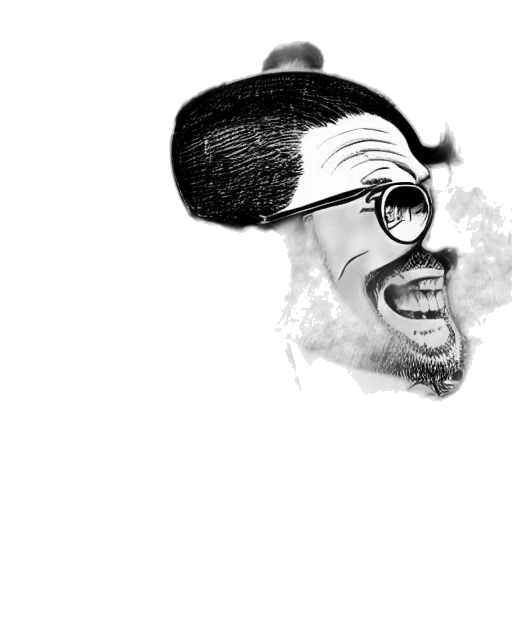 face, mask, hair, cartoon transparent PNG cut-out