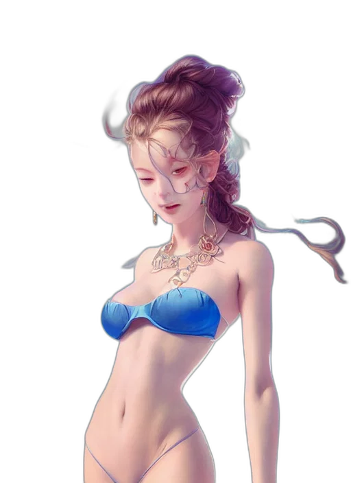 dress, jewelry, fantasy art, concept art, photorealistic, oil painting, underwater, beach transparent PNG cut-out