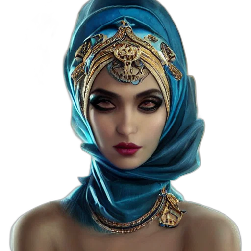 jewelry, crown, face, mask, fantasy art, photorealistic, concept art, oil painting transparent PNG cut-out