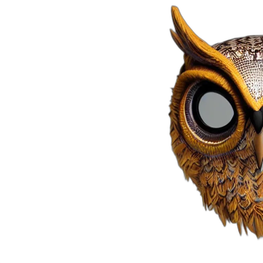 mask, animal, jewelry, creature, photorealistic, 3d render, render, owl transparent PNG cut-out