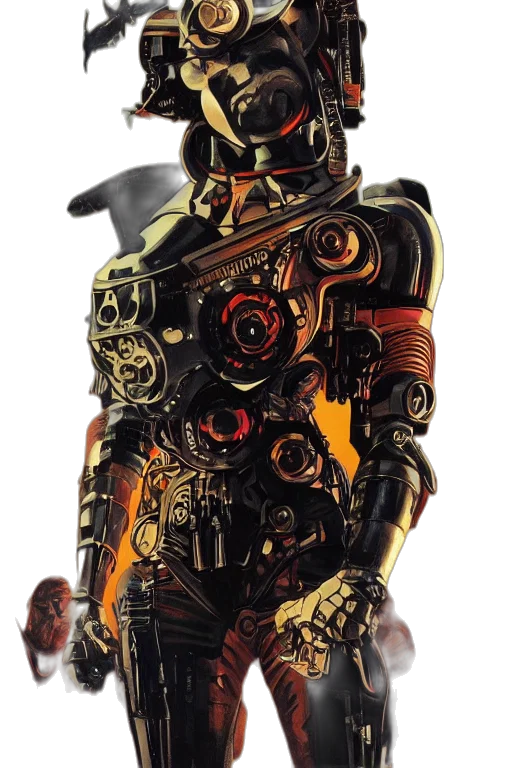 robot, weapon, staff, concept art transparent PNG cut-out