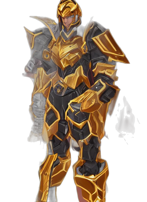 robot, weapon, sword, concept art, fantasy art, pixel art, 3d render, golden transparent PNG cut-out