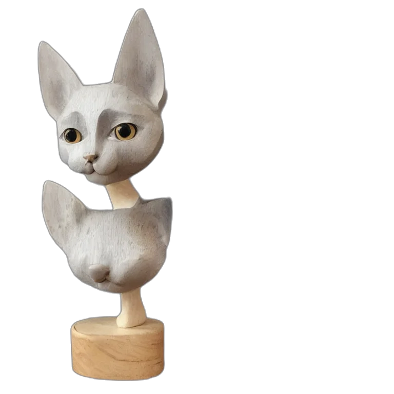 3d render, photorealistic, realistic, wooden, sculpture, art, toys, collection transparent PNG cut-out
