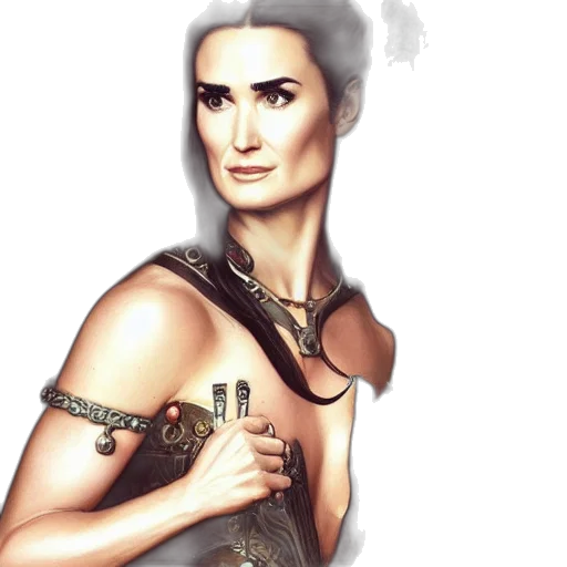 jewelry, dress, face, fantasy art transparent PNG cut-out