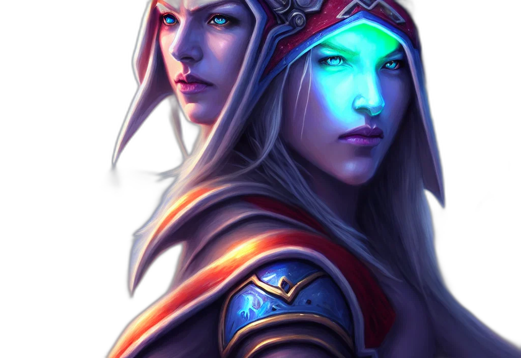 face, crown, mask, staff, fantasy art, concept art, photorealistic, comic book art transparent PNG cut-out