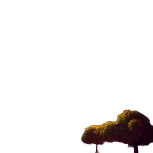 tree, umbrella, furniture, crown, pixel art, concept art, 3d render, photorealistic transparent PNG cut-out