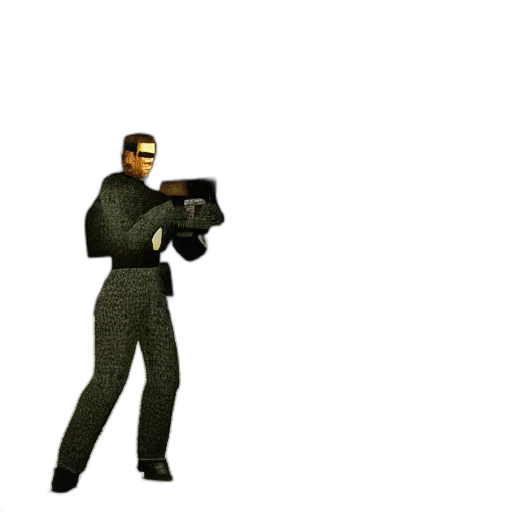 weapon, robot, jacket, staff transparent PNG cut-out