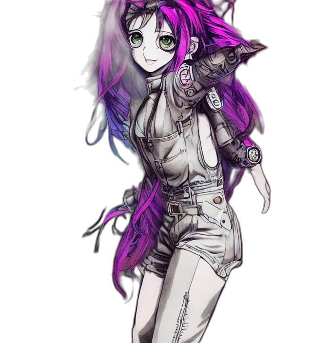 staff, dress, creature, weapon, fantasy art, concept art, anime, cyberpunk transparent PNG cut-out