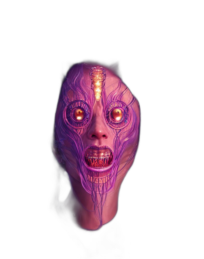 mask, face, creature, staff transparent PNG cut-out