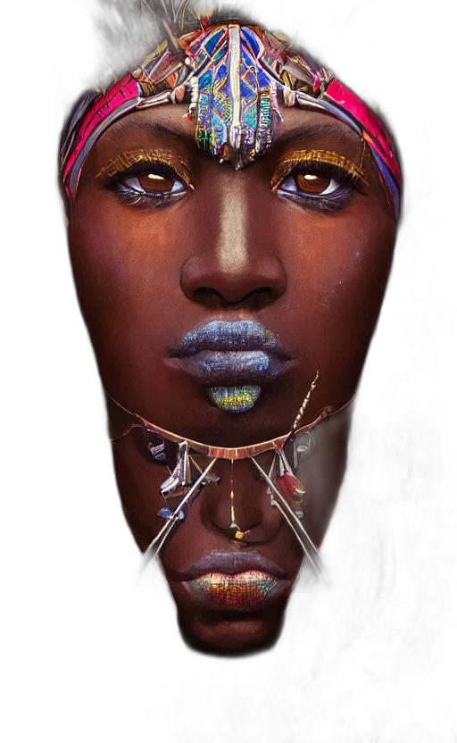 mask, face, jewelry, crown, photorealistic, concept art, fantasy art, 3d render transparent PNG cut-out