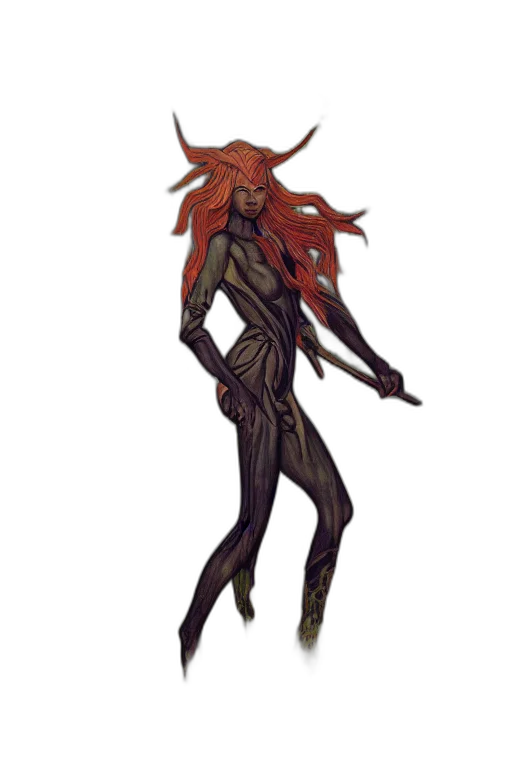 creature, staff, mask, concept art transparent PNG cut-out