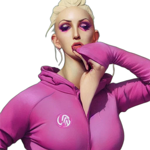 jacket, face, concept art, vaporwave transparent PNG cut-out