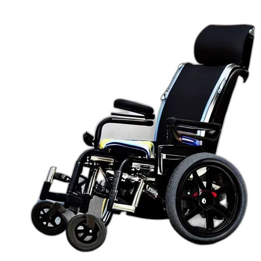 3d render, photorealistic, concept art, nitrous, boosted, turbo, charged, wheelchair transparent PNG cut-out