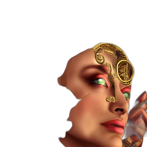 mask, face, crown, jewelry transparent PNG cut-out